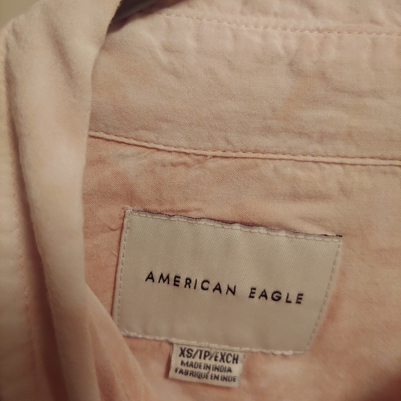 Pink tie dye cropped button up - Picture 3 of 4